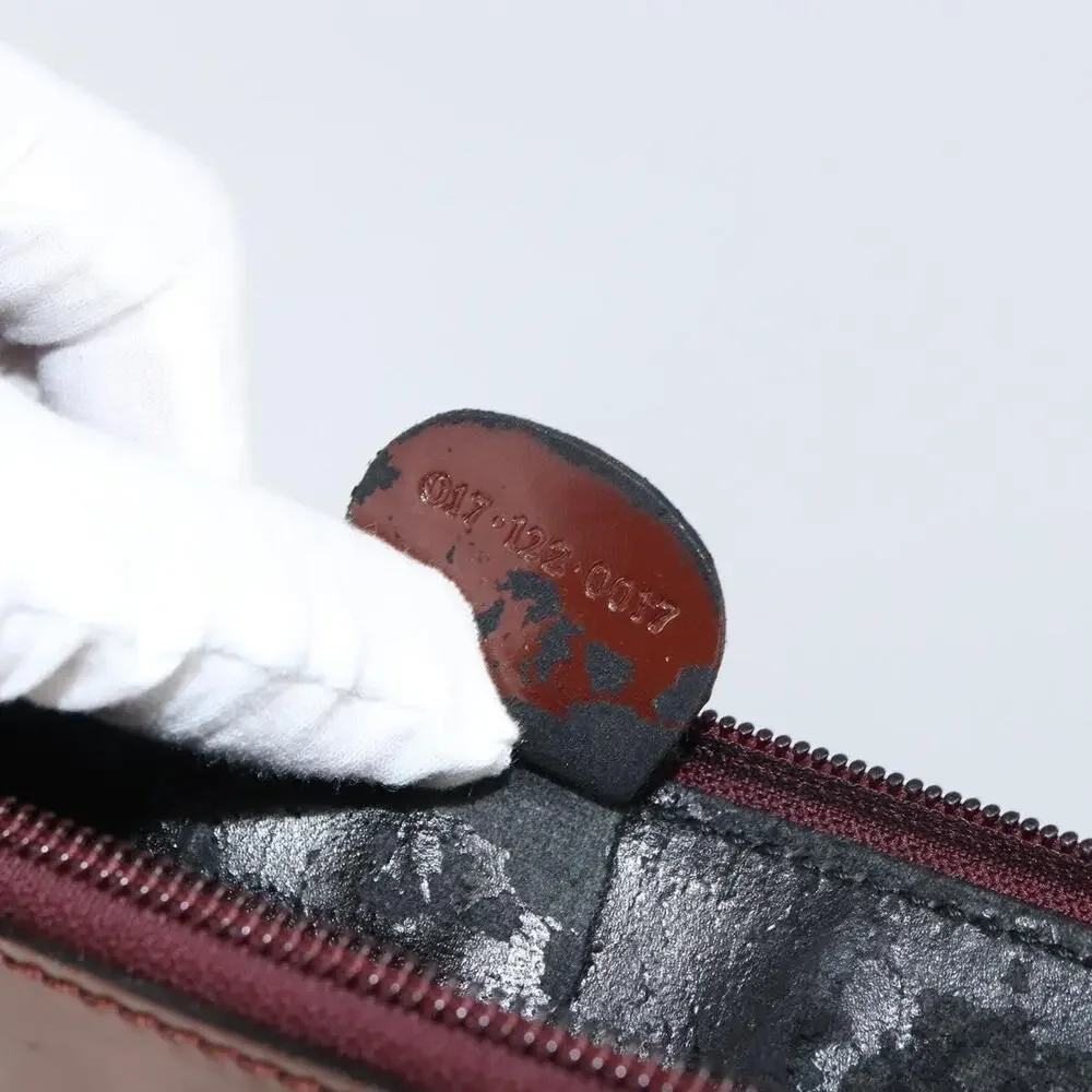 Gucci Patent Leather Clutch Bag Brown